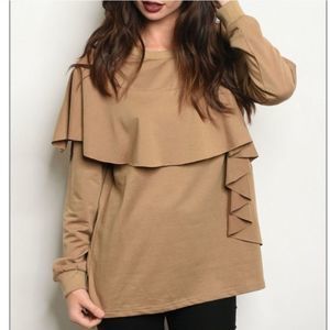 NEW Ruffle Mocha Top Sizes S